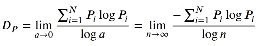 Information dimension of a probability distribution